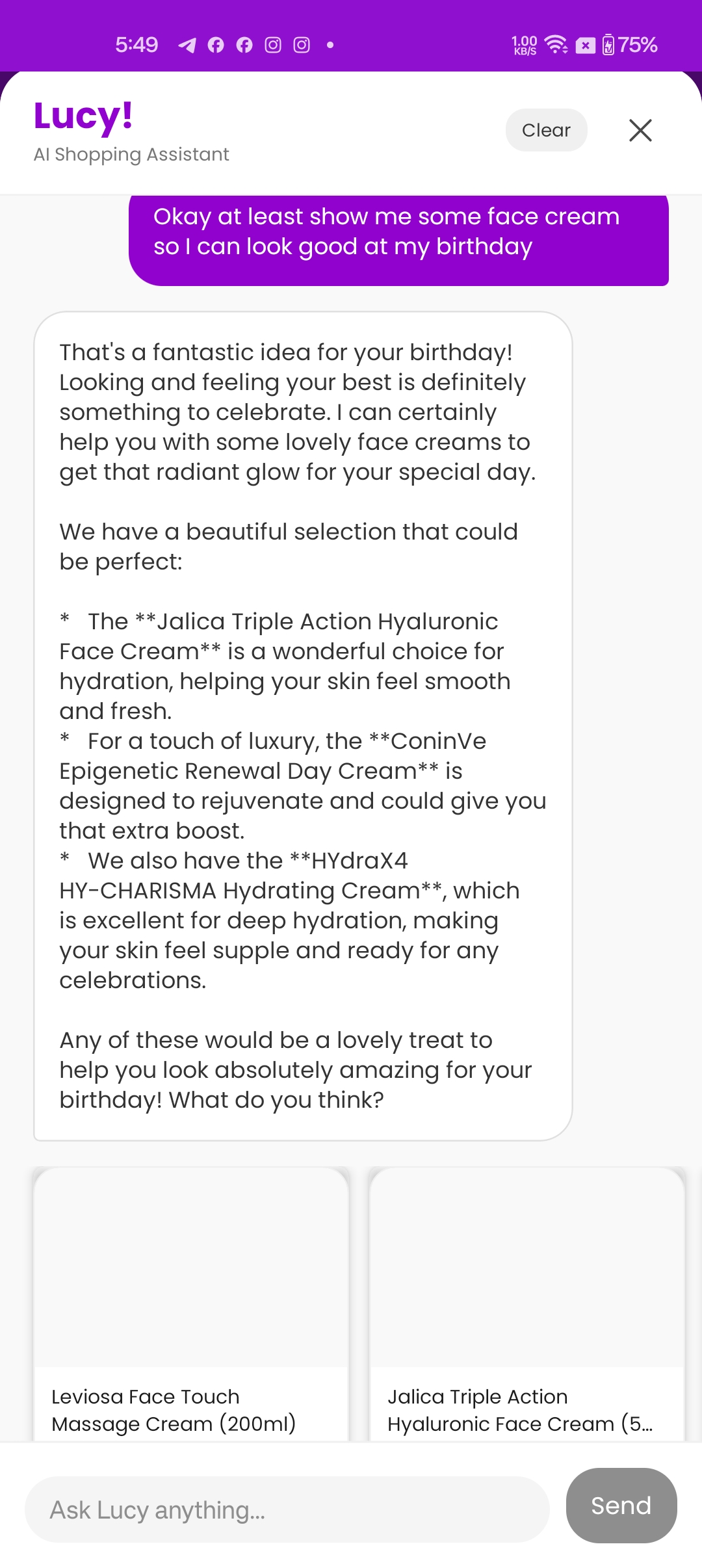 Chat Support screenshot