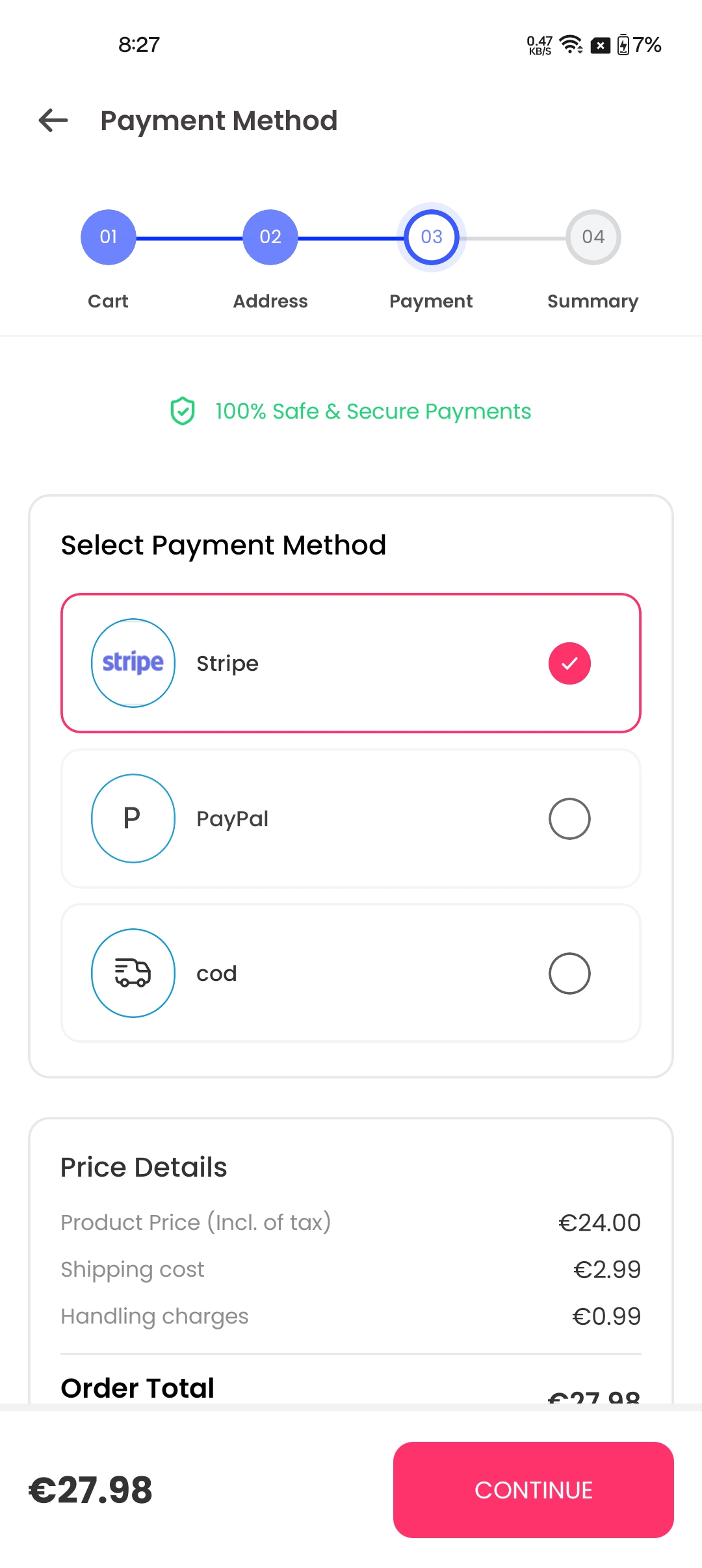 Checkout Step 3 screenshot