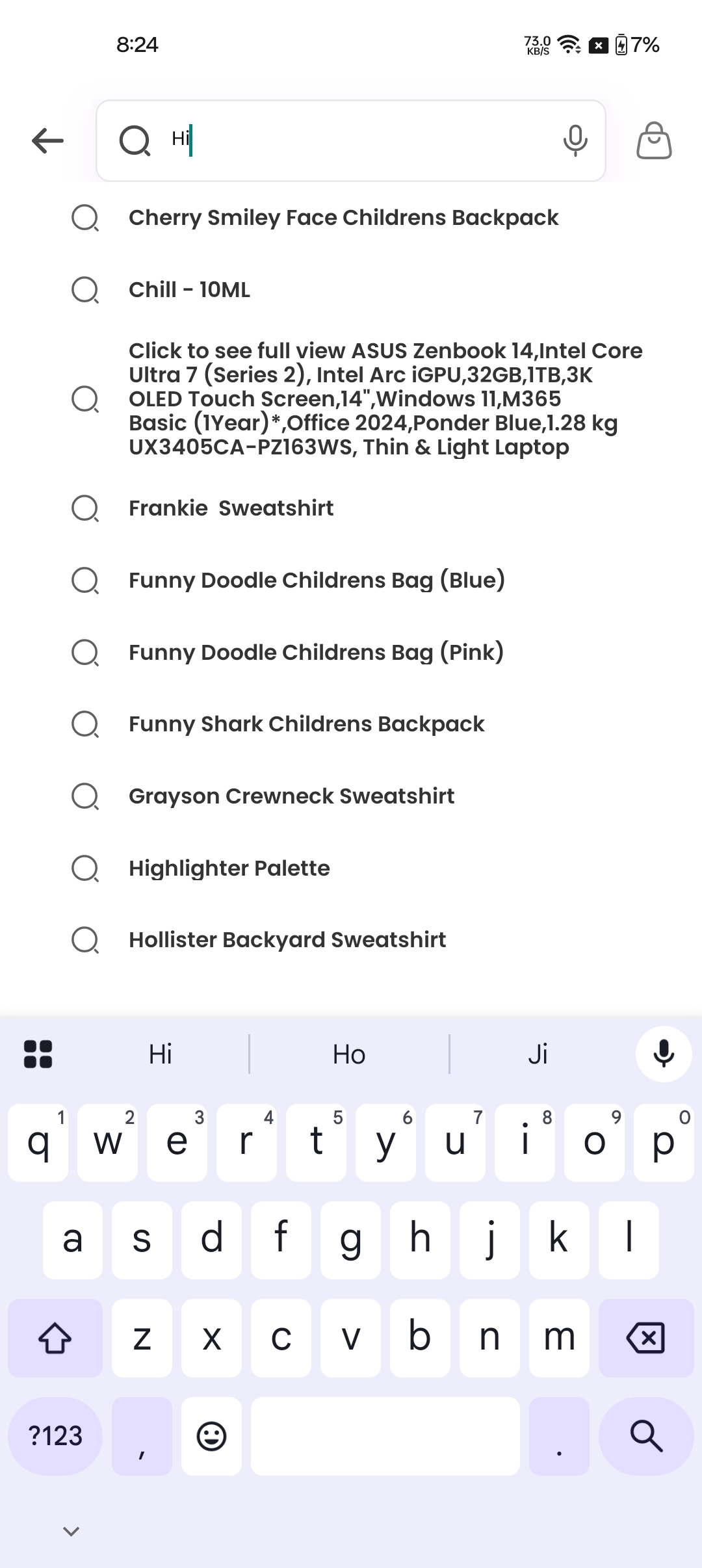 Search Screen screenshot
